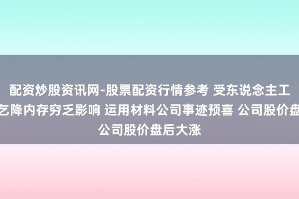 配资炒股资讯网-股票配资行情参考 受东说念主工智能需乞降内存穷乏影响 运用材料公司事迹预喜 公司股价盘后大涨